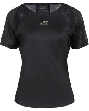 EA7 T-Shirt Recycled Polyester, Elastane, Polyamide - Black