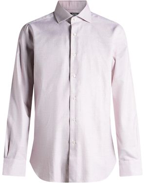Barba Napoli Burgundy Shirt Cotton - Purple