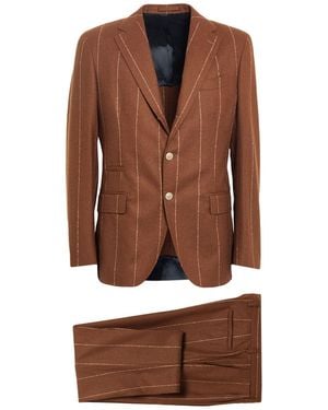 Eleventy Suit Wool - Brown