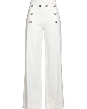 DOUBLE C Pants Cotton, Polyamide, Elastane - White