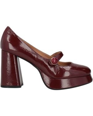 Roberto Festa Burgundy Court Shoes Leather - Purple