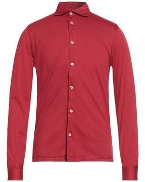 Fedeli Brick Shirt Organic Cotton - Red