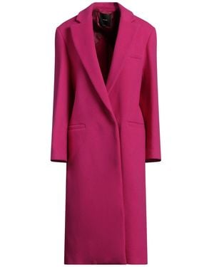 Pinko Fuchsia Coat Virgin Wool, Polyacrylic - Pink