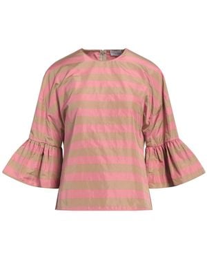 Tシャツ・カットソー RED VALENTINO TAFFETA TOP WITH PUFF SLEEVES Red Valentino Taffeta top with puff sleeves and bow detail