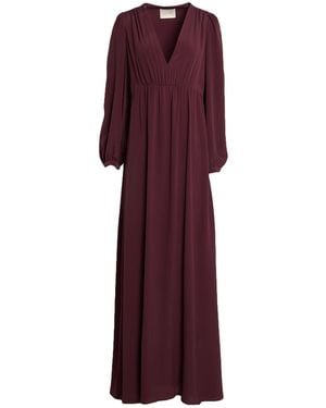 Momoní Burgundy Maxi Dress Acetate, Silk - Purple