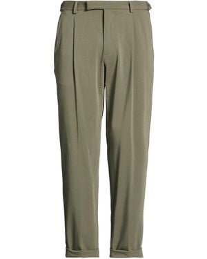 Paoloni Military Trousers Polyester, Viscose, Wool, Elastane - Green