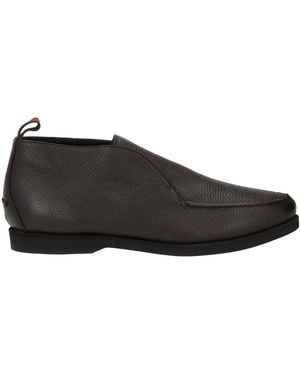 Kiton Dark Loafers Leather - Black