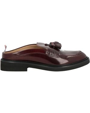 Thom Browne Burgundy Mules & Clogs Leather - Brown
