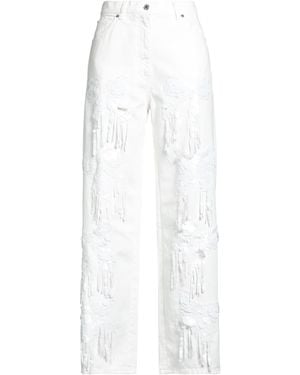 MSGM Denim Pants - White