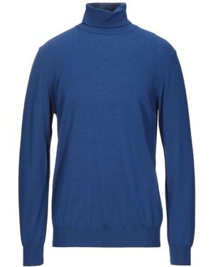 Vneck Rollkragenpullover - Blau
