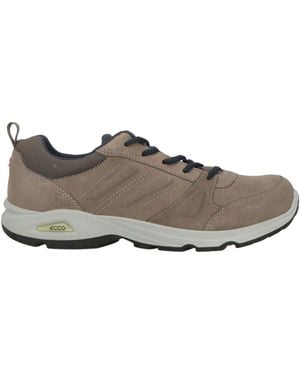 Ecco Sneakers Leather, Textile Fibers - Gray