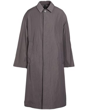 Hevò Overcoat & Trench Coat Polyester, Cotton - Gray