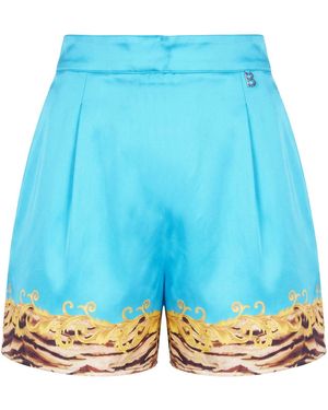 Blugirl Blumarine Azure Shorts & Bermuda Shorts Polyester, Elastane - Blue