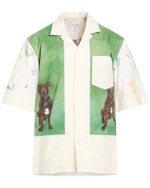 Marine Serre Shirt Cotton - Green