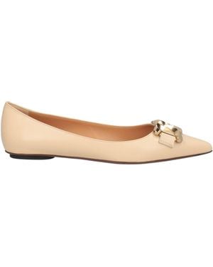 Tod's Ballet Flats Leather - Natural
