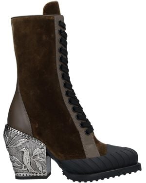 Chloé Ankle Boots Soft Leather, Textile Fibers - Black