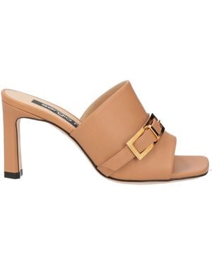Sergio Rossi Tan Sandals Leather - Brown