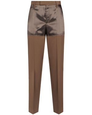 MM6 by Maison Margiela Chocolate Trousers Polyester, Virgin Wool, Viscose - Grey