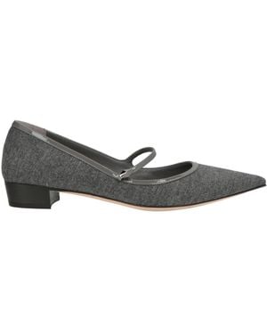 Jimmy Choo Ballet Flats Textile Fibers, Leather - Gray