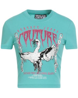 Versace Jeans Couture T-Shirt Cotton, Elastane - Blue
