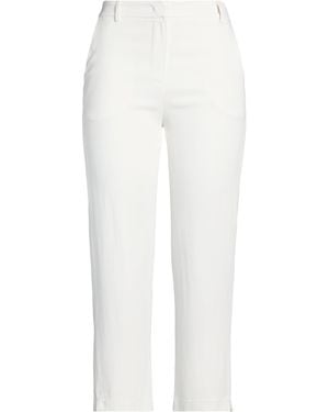 Hanita Ivory Pants Viscose, Elastane - White
