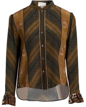 Pierre Louis Mascia Military Shirt Silk - Green