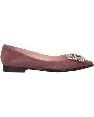 Anna F. Mauve Ballet Flats Leather - Pink