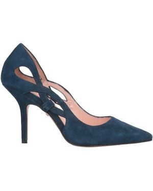 Anna F. Pumps Leather - Blue