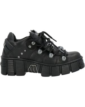 New Rock Ankle Boots - Black