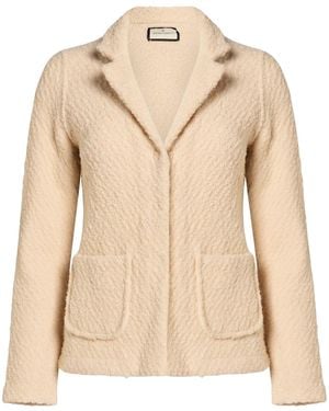Bruno Manetti Blazer Virgin Wool, Nylon - Natural
