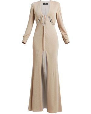 FELEPPA Blush Maxi Dress Viscose, Polyamide, Metallic Polyester, Elastane - Natural