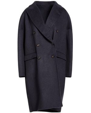 Brunello Cucinelli Coat Cashmere - Blue