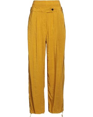 White Sand Pants Viscose, Rayon, Linen - Yellow