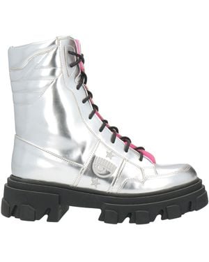 Chiara Ferragni Ankle Boots Textile Fibers - White