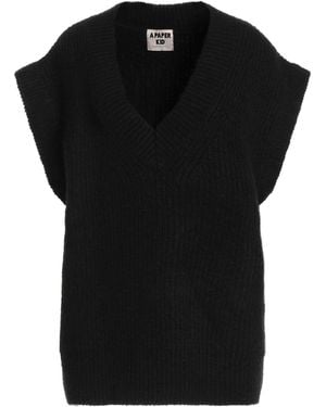 A PAPER KID Sweater Polyacrylic, Polyamide, Mohair Wool - Black