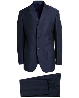 Berry & Brian Suit Wool, Linen - Blue