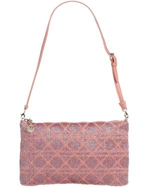 Dior Antique Rose Shoulder Bag Textile Fibres - Pink