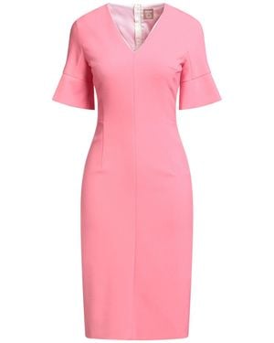 BOSS Midi Dress Recycled Polyester, Viscose, Cotton, Elastane - Pink
