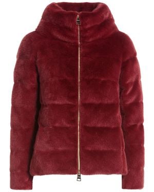 Herno Plumífero Y Acolchado - Rojo