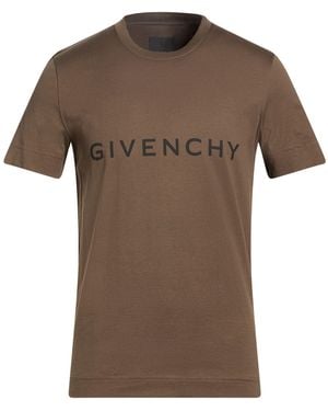 Givenchy Khaki T-Shirt Cotton - Brown