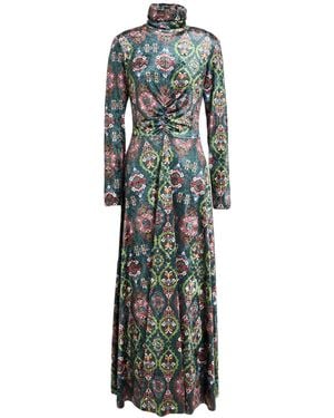 Franco Ferrari Maxi Dress Polyester, Elastane - Green