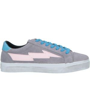 Sanyako Sneakers Leather, Textile Fibers - Blue