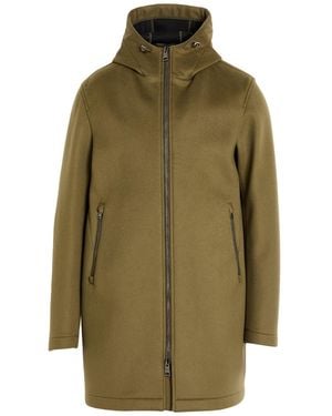 Herno Resort Military Coat Wool, Cashmere - Green