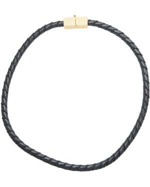 Ivi Necklace Leather, 925/1000 - Metallic