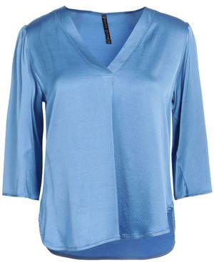 Manila Grace Top Viscose, Elastane - Blue