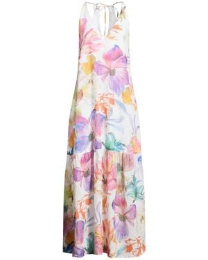 120% Lino Maxi Dress Linen - White