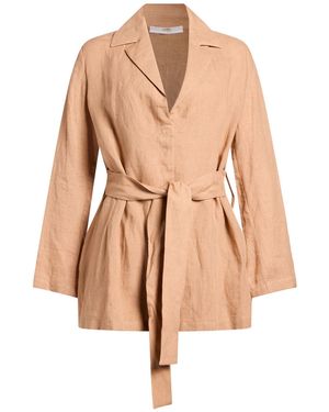 Fedeli Camel Jacket Linen - Natural