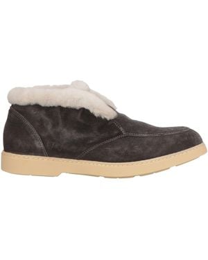 Doucal's Charcoal Ankle Boots Calfskin - Brown