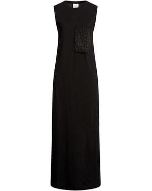 Alysi Crème Maxi Dress Cotton, Polyester - Black