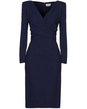 McQueen Midi Dress Virgin Wool, Polyamide, Elastane - Blue